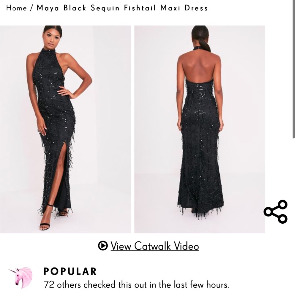 Black Sequin Dress